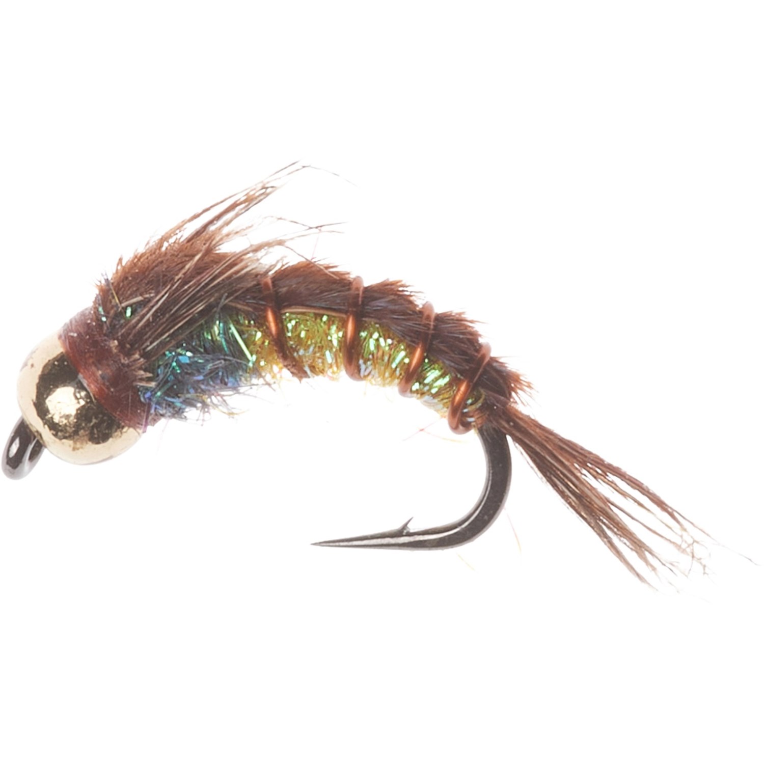 Pheasant Tail Nymph Flies – Size 16 Bead Head Wet Flies For Trout & Bass (6 Pack)