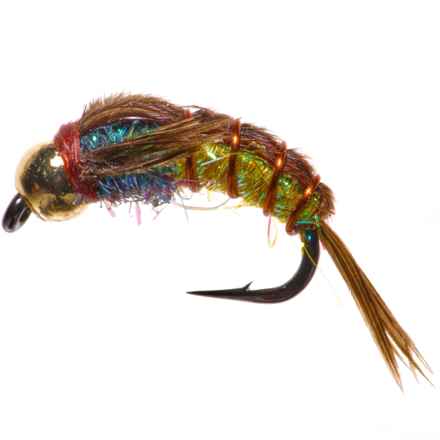 Montana Fly Company Kyle’s Bead Head Curved Superflash Pheasant Tail Nymph Fly - Dozen in Yellow