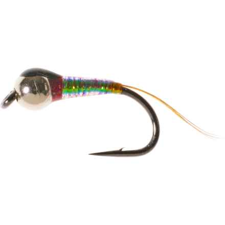 Montana Fly Company Lucent Tag Perdigon Nymph Fly - Dozen in Pearl/Fluorscent Orange A