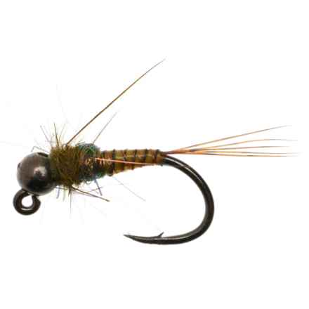 Montana Fly Company Stolis’ Quill Bodied Jig Nymph Fly - Dozen in Dark Olive