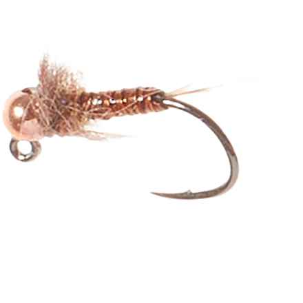 Montana Fly Company Strolis’ Quill Bodied Jig Nymph Fly - Dozen in Dark Brown