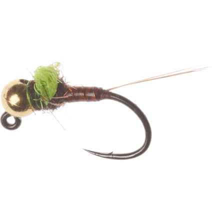 Montana Fly Company Trina’s Jig Angel Case Nymph Fly - Dozen in Brown/Hot Yellow