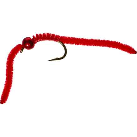 Montana Fly Company Tungsten Micro Worm Nymph Fly - Dozen in Red