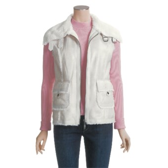MontanaCo Faux-Shearling Vest (For Women) in Snow