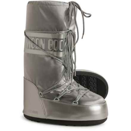 MOON BOOTS Icon Glance Boots (For Women) in 002-Silver