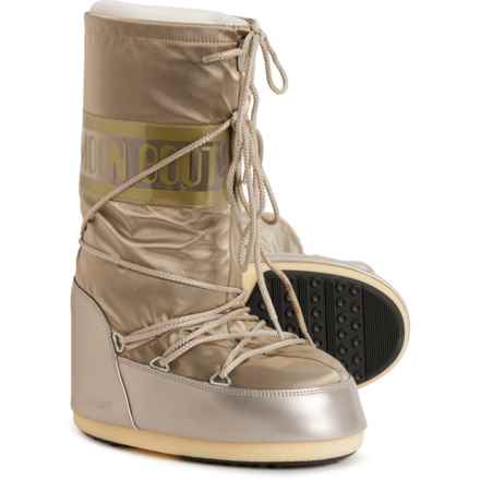 MOON BOOTS Icon Glance Boots (For Women) in Platinum
