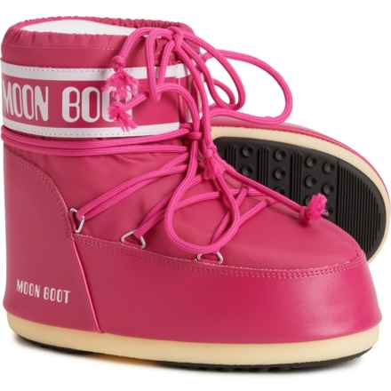 MOON BOOTS Icon Low Nylon Boots (For Women) in 010-Bougainvillea