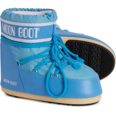 MOON BOOTS Icon Low Nylon Boots (For Women) in Alaskan Blue