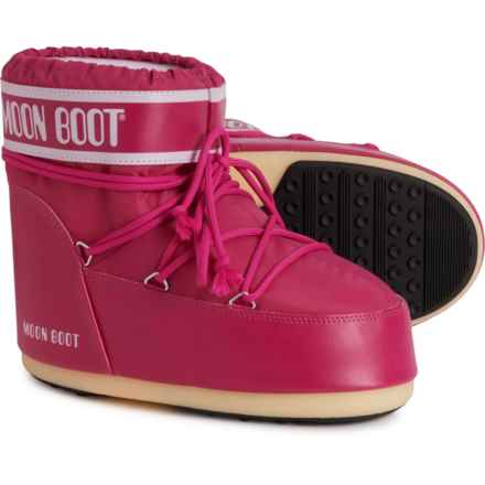 MOON BOOTS Icon Low Nylon Boots (For Women) in Bougainvillea