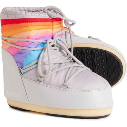 MOON BOOTS Icon Low Rainbow Boots - Insulated (For Women) in Glacier Grey