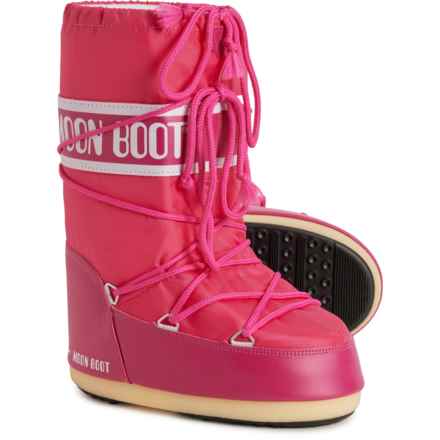 MOON BOOTS Icon Nylon Boots (For Women) in Bougainvillea