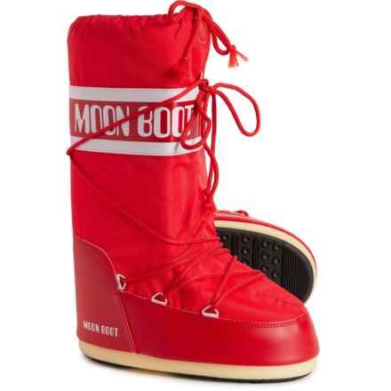 MOON BOOTS Icon Nylon Boots (For Women) in Red