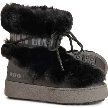 MOON BOOTS Ltrack Faux-Fur Boots - Waterproof (For Women) in N001-Black