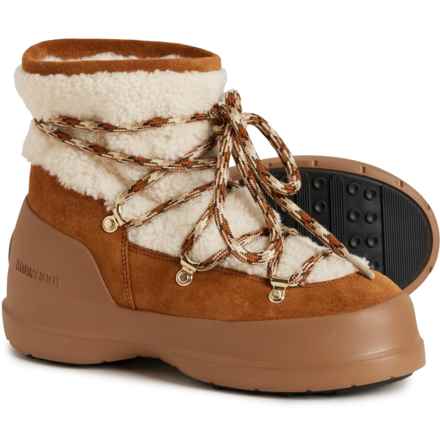 MOON BOOTS Luna Boots - Suede (For Women) in Whisky/Off White