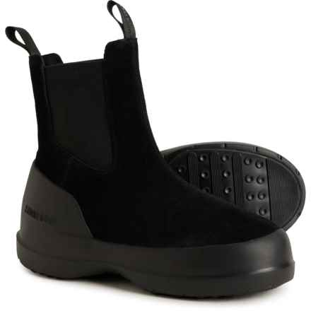 MOON BOOTS Luna Chelsea Boots - Suede (For Women) in Black