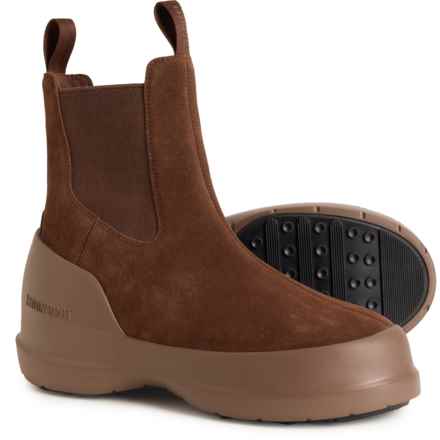 MOON BOOTS Luna Chelsea Boots - Suede (For Women) in Brown