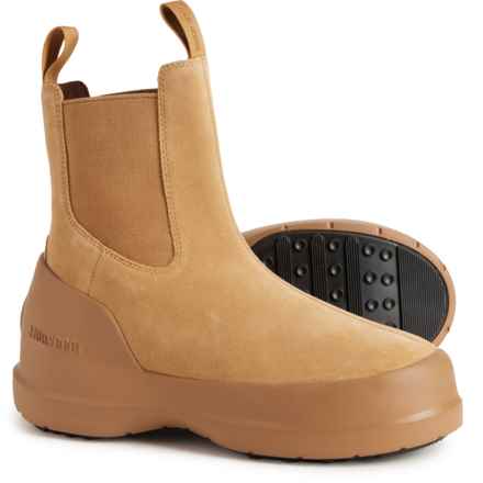 MOON BOOTS Luna Chelsea Boots - Suede (For Women) in Sand