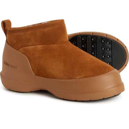 MOON BOOTS Luna Low Boots - Suede (For Women) in Cognac