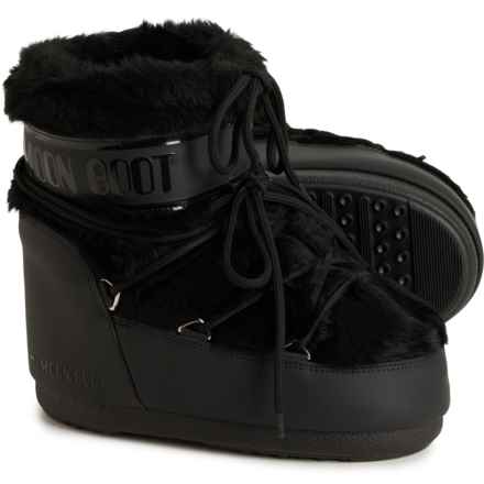 MOON BOOTS Made in Europe Icon Low Faux-Fur Boots (For Women) in 001-Black