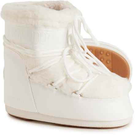 MOON BOOTS Made in Europe Icon Low Faux-Fur Boots (For Women) in A002-Optical White
