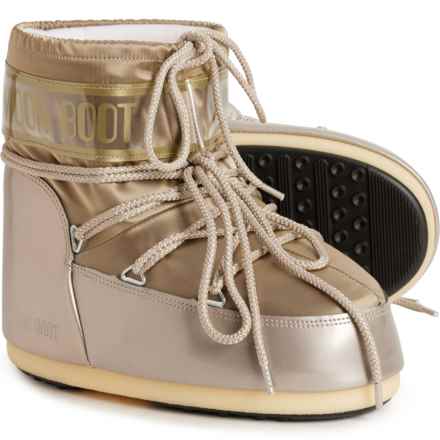 MOON BOOTS Made in Europe Icon Low Glance Boots (For Women) in 003-Platinum