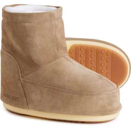 MOON BOOTS Made in Europe Icon Low No Lace Boots - Suede (For Women) in 004-Sand