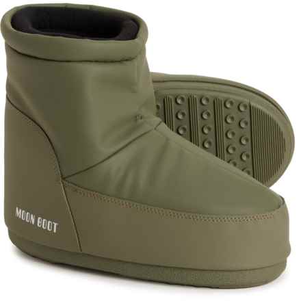 MOON BOOTS Made in Europe Icon Low No Lace Rubber Boots (For Women) in 002-Khaki