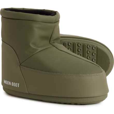MOON BOOTS Made in Europe Icon Low No Lace Rubber Boots (For Women) in Khaki