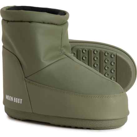 MOON BOOTS Made in Europe Icon Low No Lace Rubber Boots (For Women) in M006-Khaki