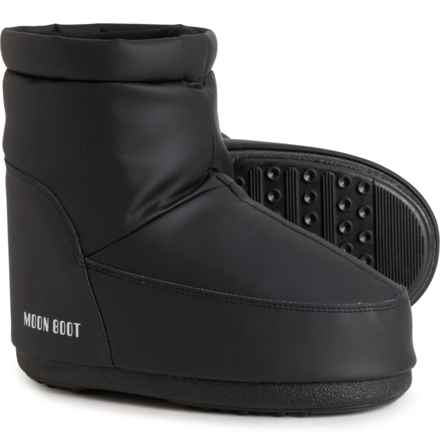 MOON BOOTS Made in Europe Icon Low No Lace Rubber Boots (For Women) in N001-Black