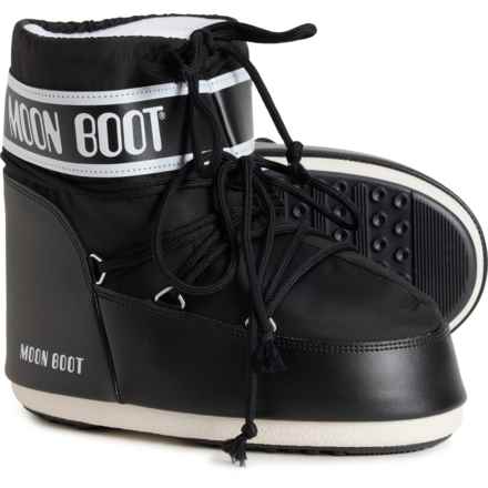MOON BOOTS Made in Europe Icon Low Nylon Boots (For Women) in N001-Black
