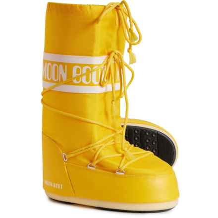 MOON BOOTS Made in Europe Icon Nylon Boots (For Women) in 084-Yellow