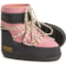 MOON BOOTS Made in Europe X Guest in Residence Icon Low Boots - Suede (For Women) in Grey + Pink