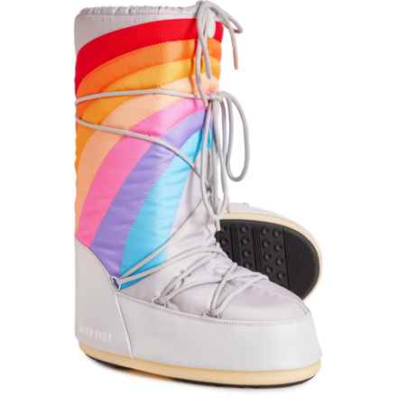 MOON BOOTS Rainbow Boots - Insulated (For Women) in Glacier/Blue-Red