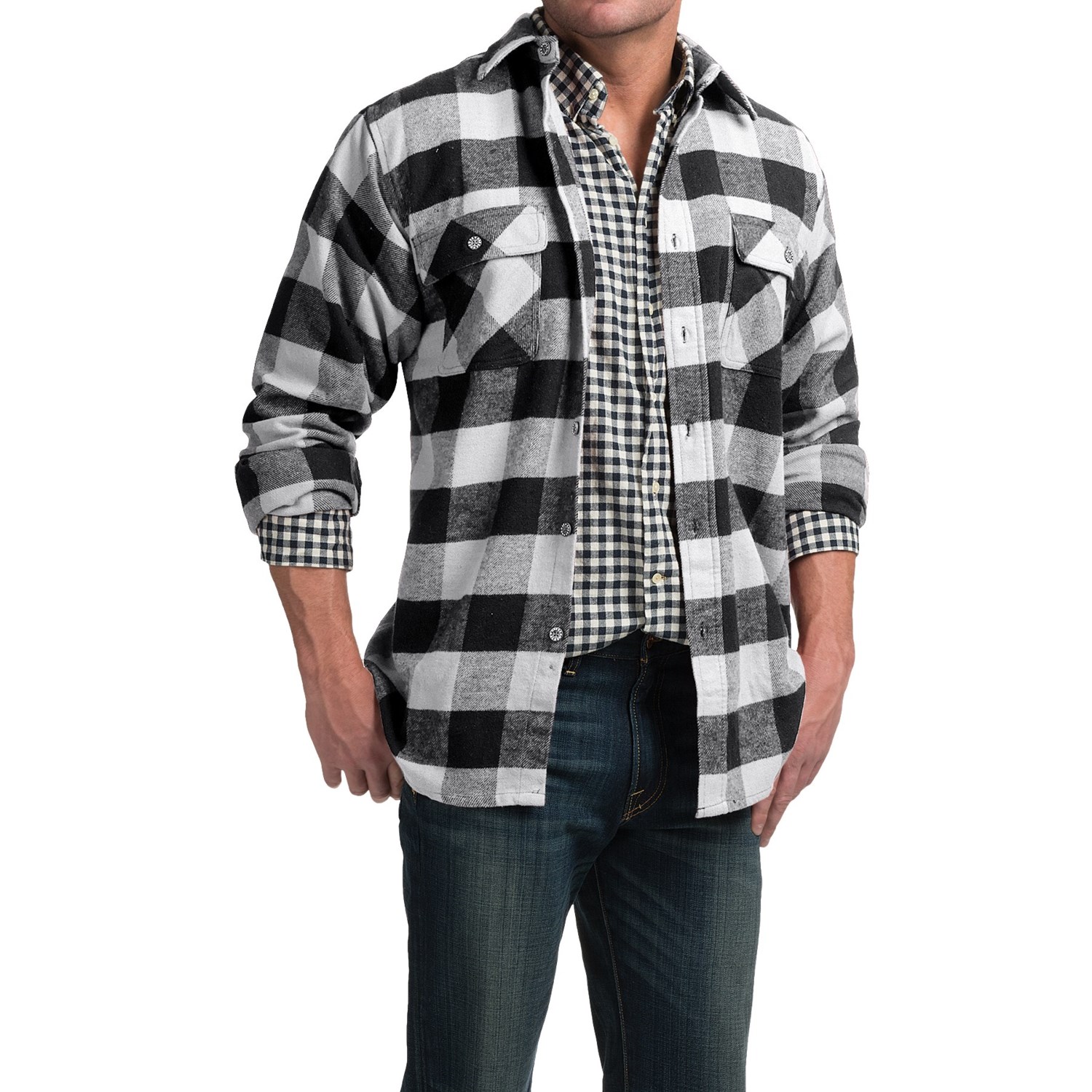 Moose Creek Brawny Plaid Flannel Shirt (For Tall Men) - Save 40%
