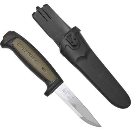 Morakniv Basic 511 Carbon Steel Fixed-Blade Knife - 3.5” in Military Green/Black