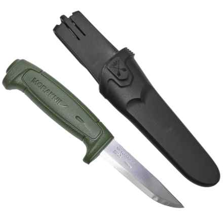 Morakniv Basic 511 Carbon Steel Fixed-Blade Knife - 3.5” in Military Green