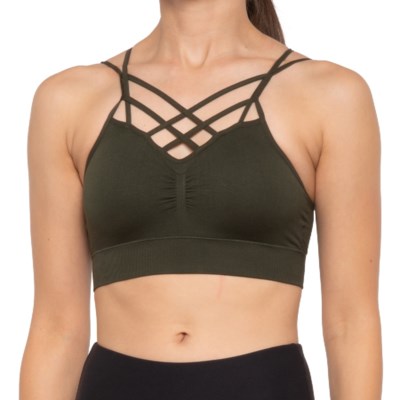 caged front sports bra