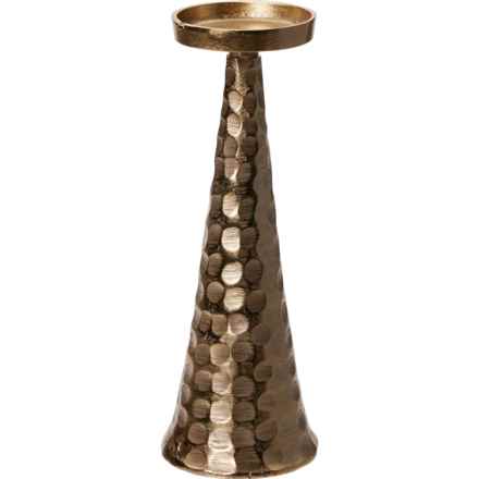Mosaic Made in India Candle Holder - 4x11” in Gold