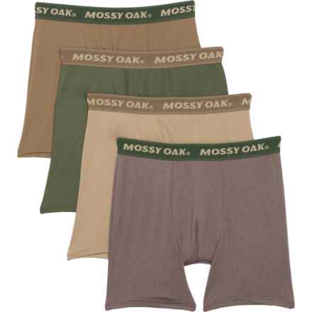 Mossy Oak Camo Boxer Briefs - 4-Pack in Tan / Brown Camo