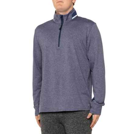 MOTION Timber Edge Shirt - Zip Neck, Long Sleeve in Night Shadow