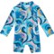 Mott 50 Infant Girls Mini Taylor Sunsuit - UPF 50+, Long Sleeve in Ocean Candy Wave Pacific Blue