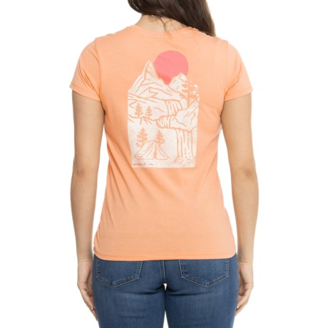 Mountain and Isles Archway Sunset Graphic T-Shirt - Short Sleeve in Apricot Heather