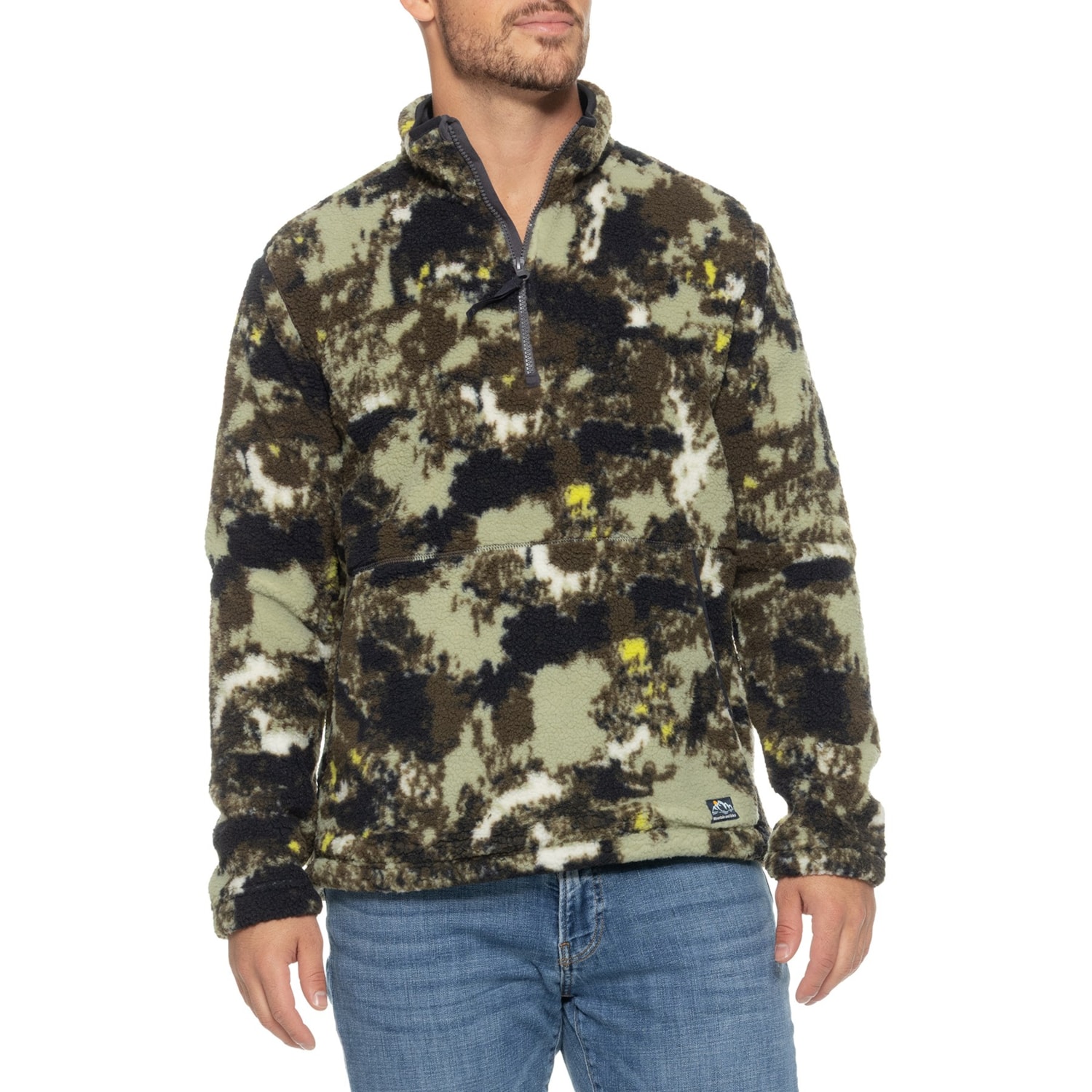 Mountain and Isles Camo Sherpa Fleece Jacket - Zip Neck
