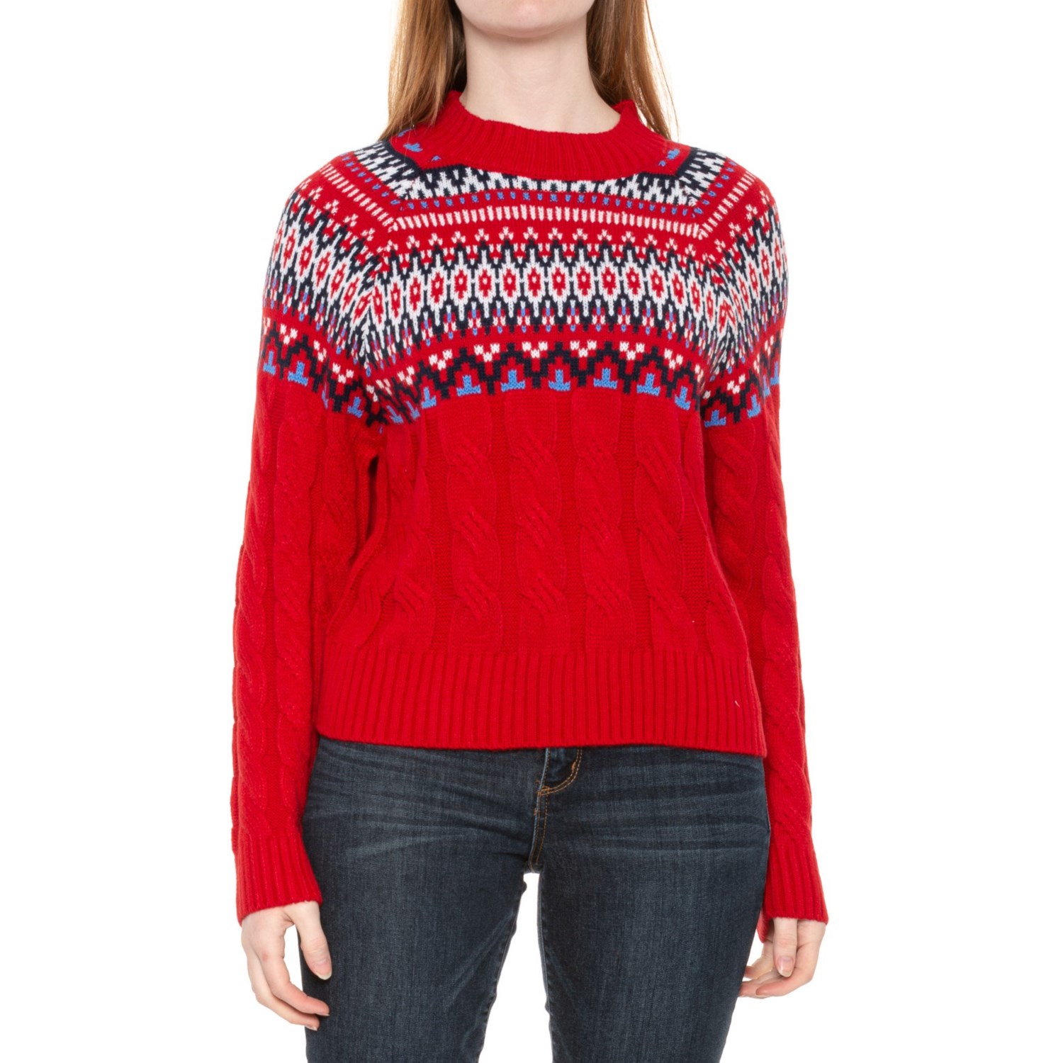 Mountain and Isles Fair Isle Crew Neck Sweater (For Women) - Save 66%