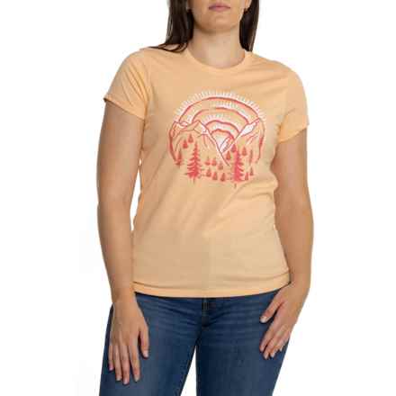 MOUNTAIN & ISLES Graphic T-Shirt - Short Sleeve in Peach Heather