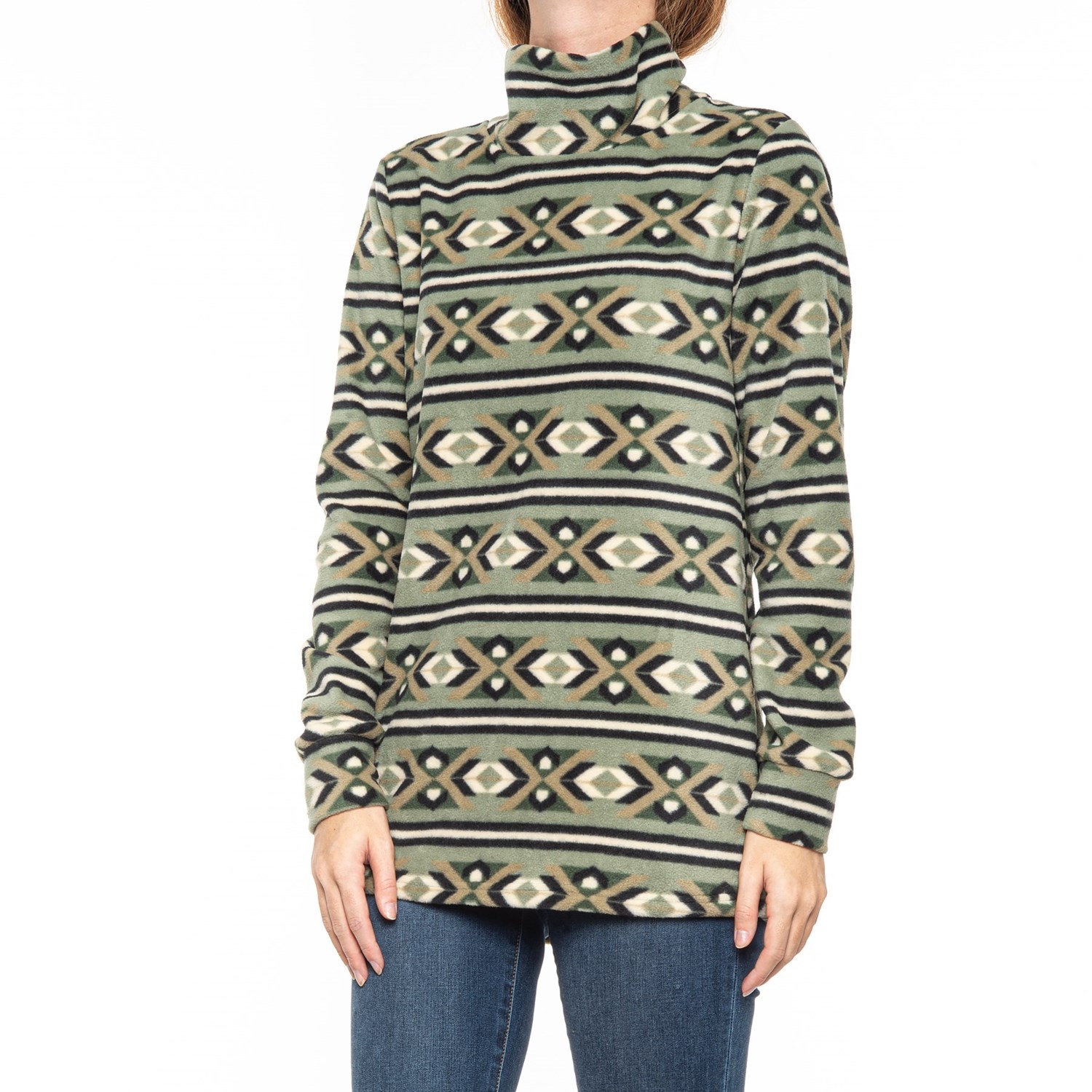fleece turtleneck tunic