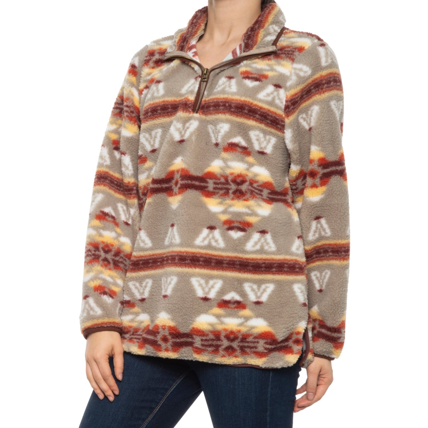 womens patterned fleece