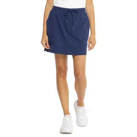 Mountain and Isles Tie Waist Pull-On Skort in Midnight Navy