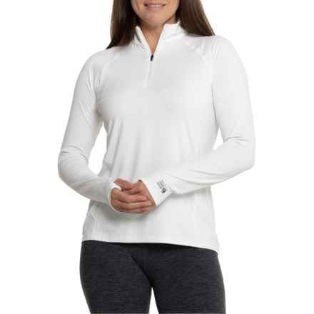 Mountain Hardwear Crater Lake Shirt - UPF 50, Zip Neck, Long Sleeve in Fogbank